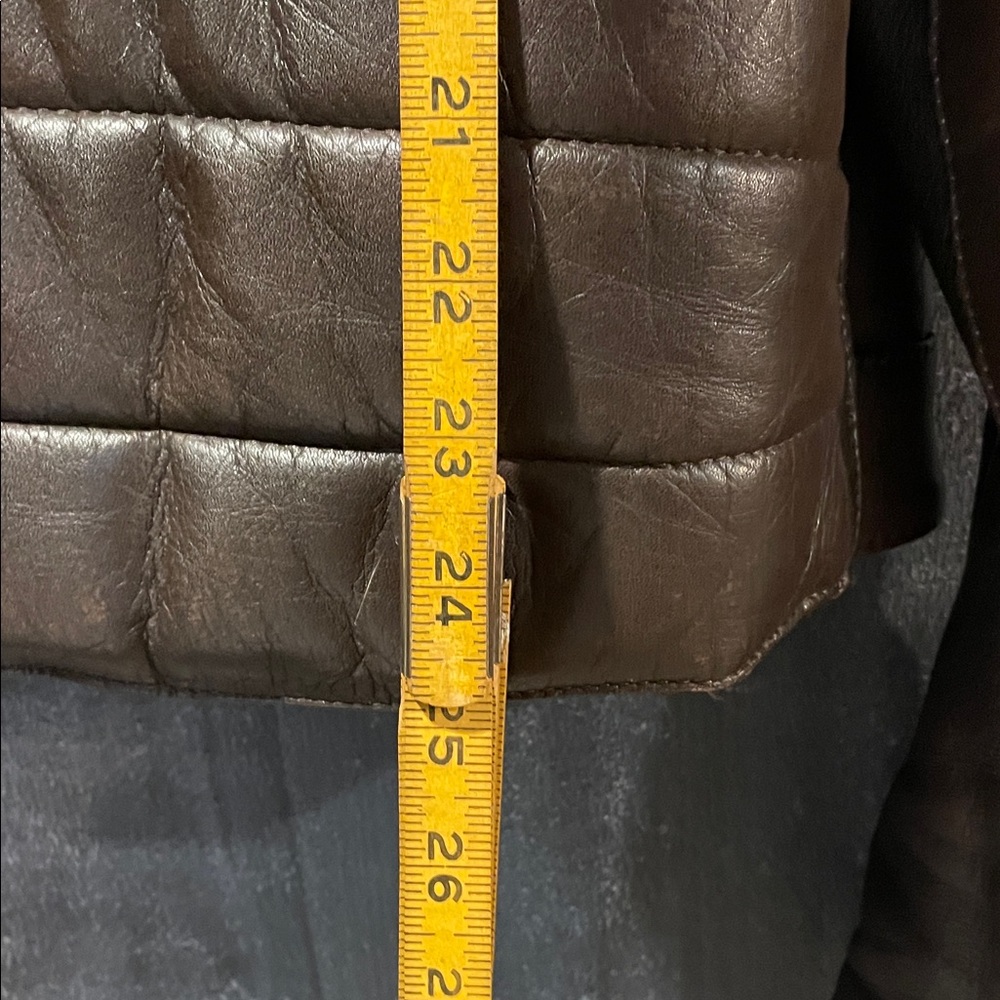 Vintage Leather Moto Jacket | Classic Biker Style Zip Front | Retro Streetwear - Picture 13 of 16